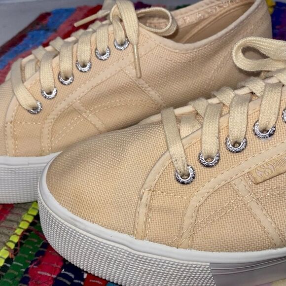 Superga Cream Canvas Sneakers - Picture 6 of 7